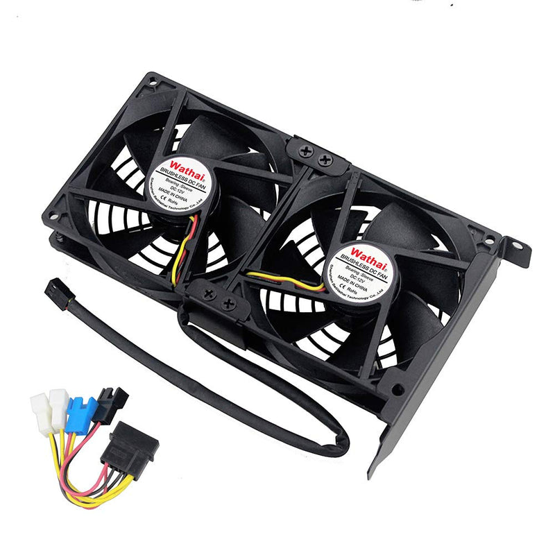  [AUSTRALIA] - Wathai Pcl Slot Fan 90mm 92mm Fans Brushless Cooling Fan for Cooler VGA Graphic Card 7'' 2x92mm