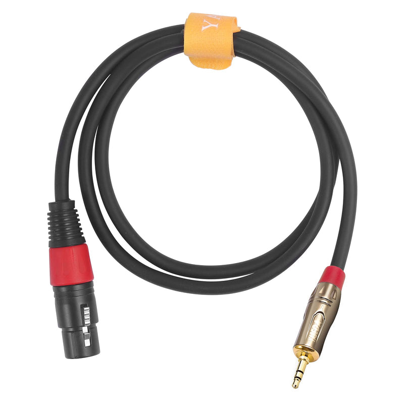  [AUSTRALIA] - YABEDA XLR to 1/8 Cable, Unbalanced XLR Female to Mini Jack TRS Aux Microphone Audio Cable (XLR to 3.5mm) - 3 feet