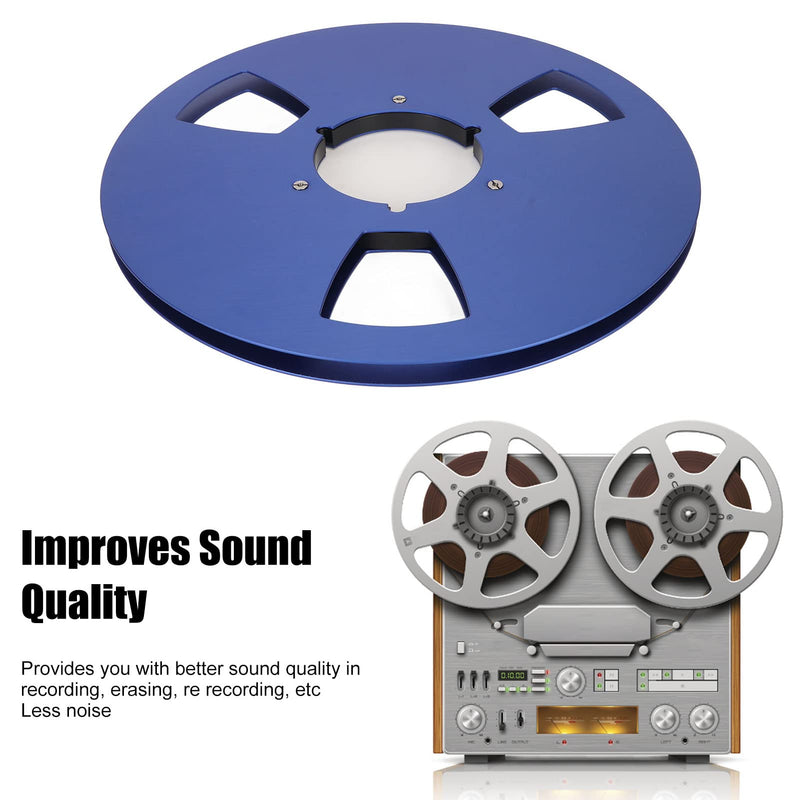  [AUSTRALIA] - Empty Tape Reel, 10 Inch 1/4 3 Holes Empty Aluminum Alloy Takeup Reel to Reel Small Hub for Nab Reel to Reel Tape Recorder Accessory