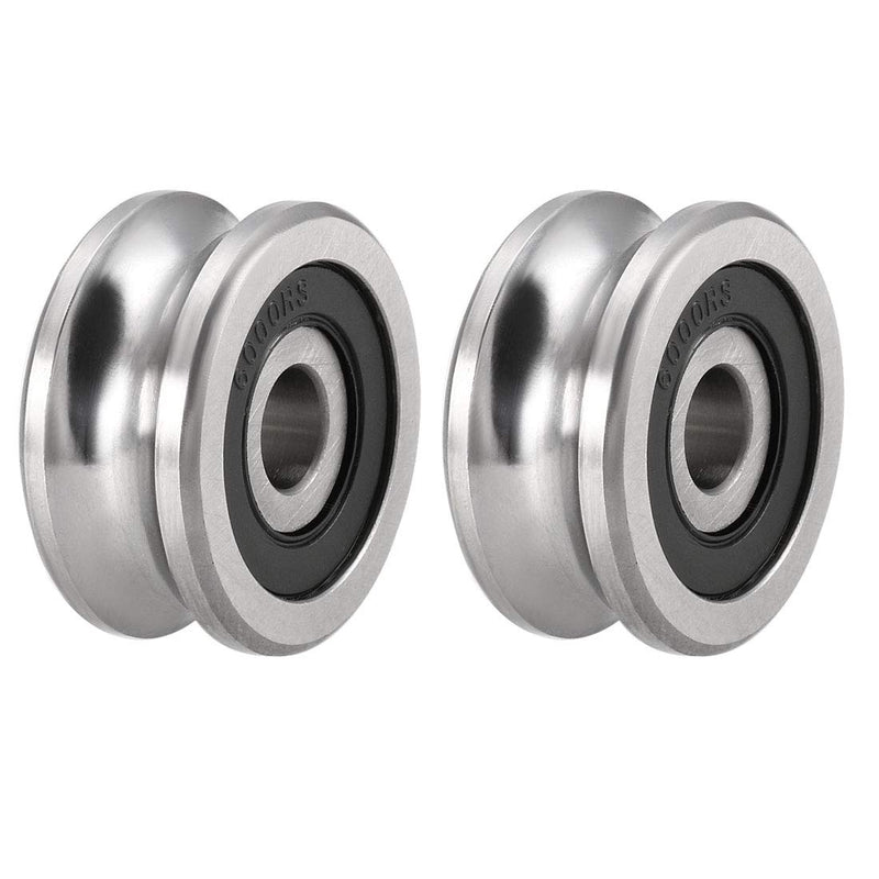  [AUSTRALIA] - uxcell SG25 Deep U Groove Ball Track Guide Bearing 8mmx30mmx14mm Double Sealed (GCr15) Chrome Steel Bearing 2pcs