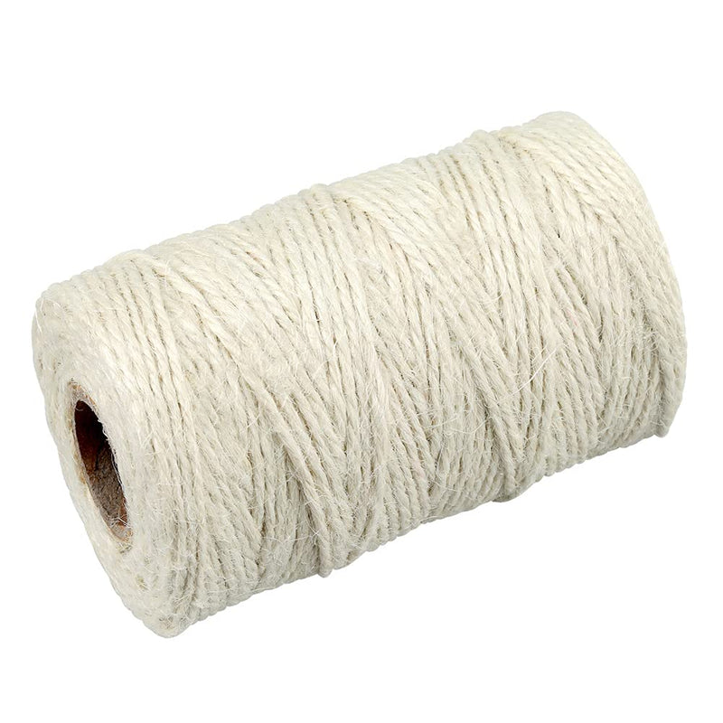  [AUSTRALIA] - KINGLAKE 328 Feet Natural Jute Twine Best Arts Crafts Gift Twine Christmas Twine Durable Packing String,Beige Beige