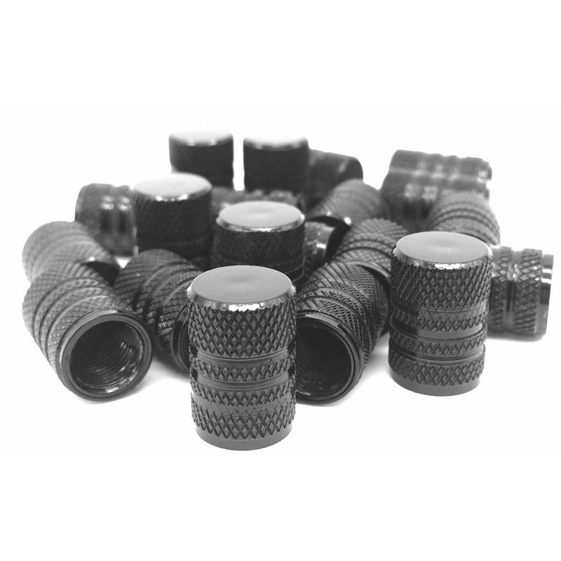 Lantee 20 Pcs Black Tire Valve Stem Caps for Cars - Aluminium Pressure Covers Fit for BMW, Chevy, Honda, Toyota, Jeep, Ford, Dodge, Mazda, Chevrolet, Subaru, Nissan, GMC, Acura, Mercedes Benz - LeoForward Australia