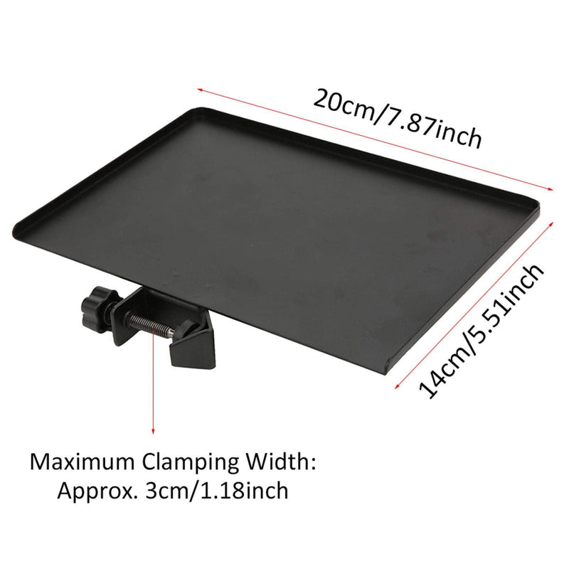  [AUSTRALIA] - Mic Rack Stand Phone Holder, Multifunctional Microphone Stand Tray, Alloy Clamp-On Chat Room for Live Broadcast