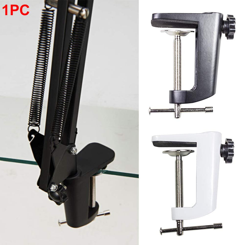  [AUSTRALIA] - Kakalote Microphone Arm Stand C-Clamp with Adjustable Positioning Screw,Replacement Aluminum Alloy Cantilever Bracket C-Clamp with 1.2 cm Hole Diameter for Table Lamp(Black)