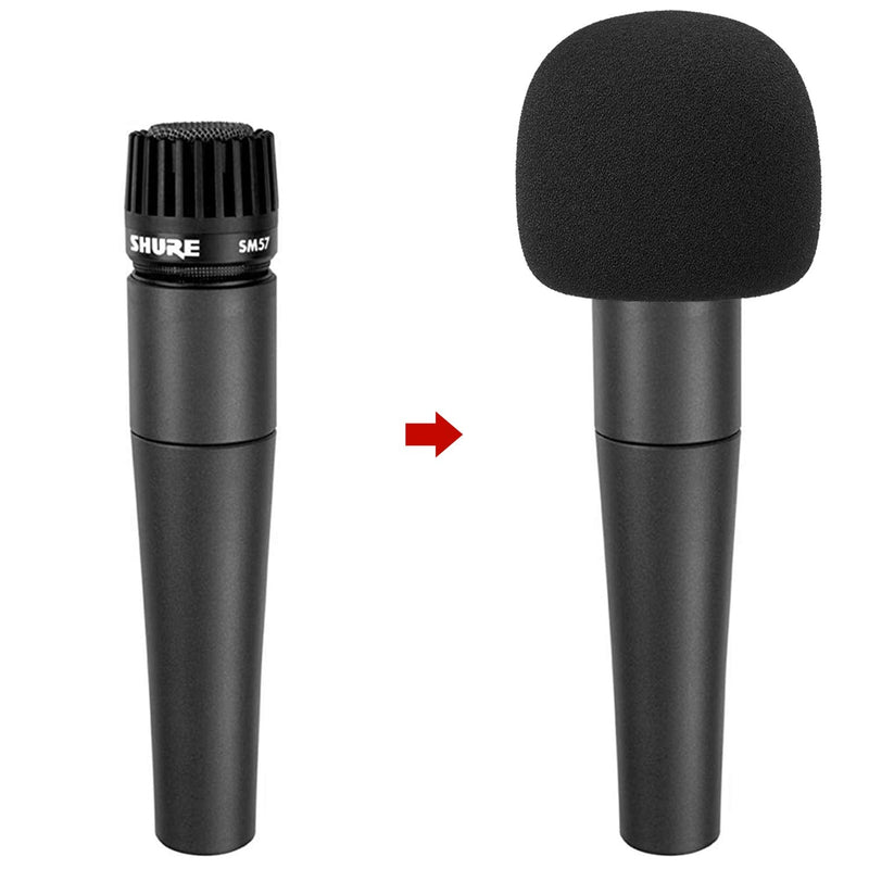  [AUSTRALIA] - SM57 Pop Filter Foam Cover - Mic Windscreen Wind Cover Customized Compatible with Shure SM-57 Microphone to Blocks Out Plosives by YOUSHARES (2 PCS)