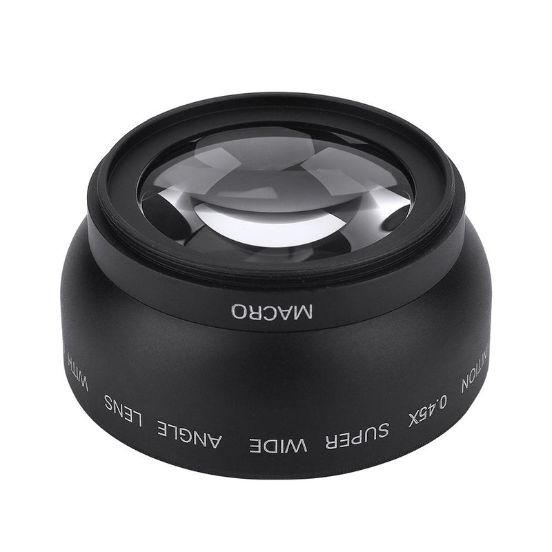  [AUSTRALIA] - Wide Angle Macro Lens, Camera 52mm 0.45X Magnification Universal Conversion Lens Professional Optical Glass Camera Close Up Lens, for Canon for Nikon for Sony 52mm Mount Camera