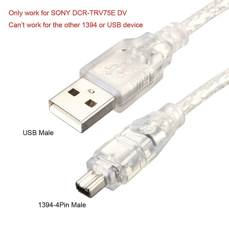  [AUSTRALIA] - Chenyang CY USB Male to Firewire IEEE 1394 4Pin Male iLink Adapter Cord Cable for DCR-TRV75E DV 1m USB Firewire Cable