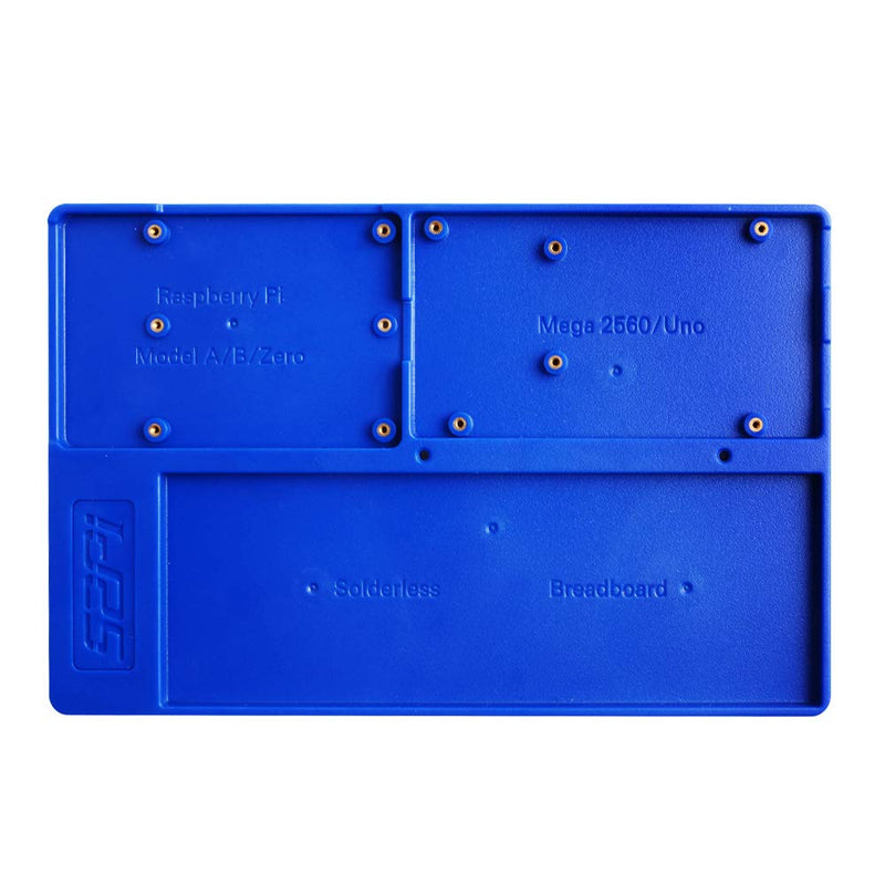  [AUSTRALIA] - GeeekPi Raspberry Pi 4B Holder ABS Holder Breadboard Holder, 5 in 1 Base Plate Case for Raspberry Pi 4 Model B,3B+,3B,2B,B+,Zero,Zero W(2) and Arduino UNO,Arduino Mega 2560 (Blue Holder)