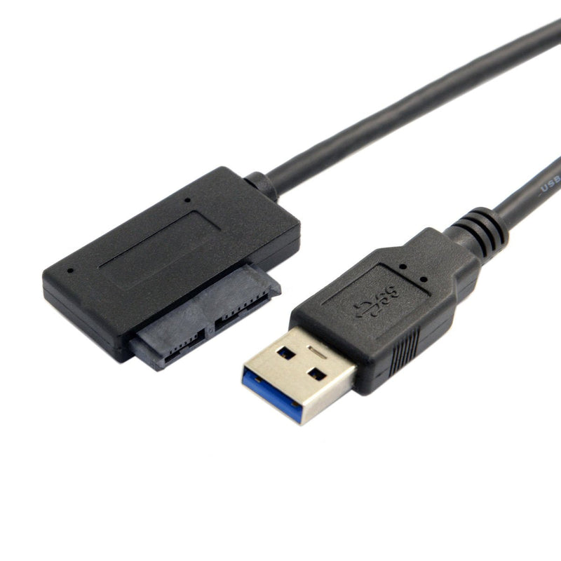  [AUSTRALIA] - Xiwai USB 3.0 to 7+6 13pin Slimline Sata Adapter Cable for Laptop Cd DVD ROM Optical Drive