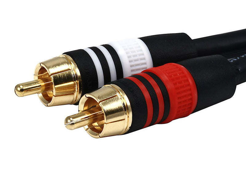  [AUSTRALIA] - Monoprice 1.5ft Premium 2 RCA Plug/2 RCA Plug M/M 22AWG Cable - Black Single