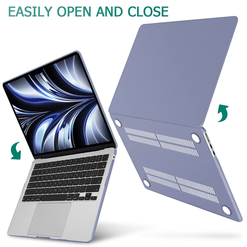  [AUSTRALIA] - May Chen Compatible with [2022 Newest Release] MacBook Air 13.6 Inch Model A2681, Plastic Hard Shell Case for MacBook Air 13 inch Apple M2 Clip with Retina Display Fits Touch ID, Lavender Gray