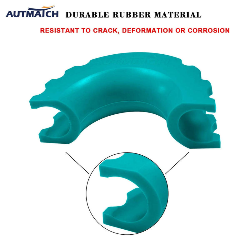 AUTMATCH Pack of 2 D-Ring Shackle Isolators Washers Kit 2 Rubber Shackle Isolators and 8 Washers Fits 3/4 Inch Shackle Gear Design Rattling Protection Shackle Cover Teal Fit To 3/4" Shackle - LeoForward Australia
