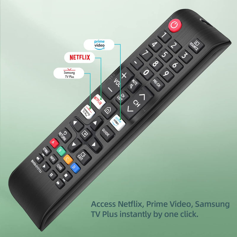  [AUSTRALIA] - Gvirtue Remote Control BN59-01315J Replacement for Samsung-Smart-TV-Remote Samsung LED LCD QLED 4K 8K UHD 3D HDTV HDR Curved Crystal Smart TV with Netflix, Prime Video, Samsung TV Plus Button
