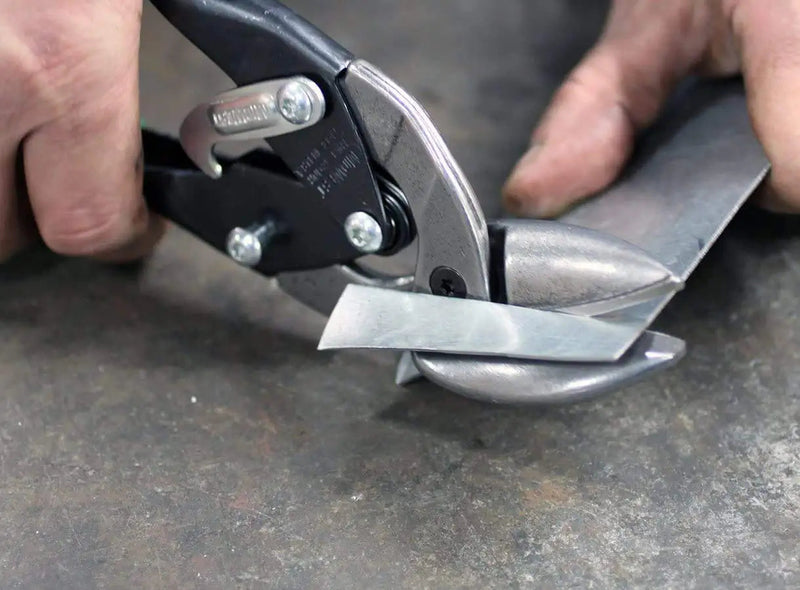  [AUSTRALIA] - Midwest Tool and Cutlery Aviation Snip - Right Cut Offset Stainless Steel Cutting Shears with Forged Blade & KUSH'N-POWER Comfort Grips - MWT-SS6510R