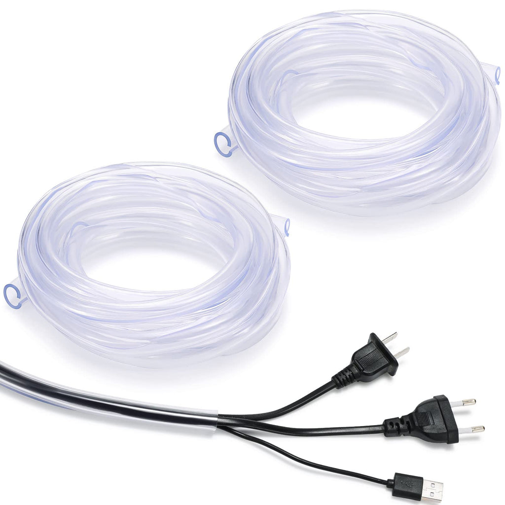  [AUSTRALIA] - Cord Protectors Flexible PVC Cable Cover Keep Cats from Chewing Cords, Dog Cord Protector Clear Electrical Wire Protector Tubing Cable Sleeves, Home Office School Supplies (20 ft)