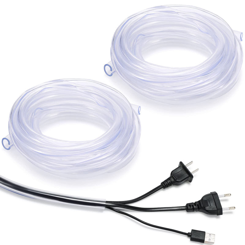  [AUSTRALIA] - Cord Protectors Flexible PVC Cable Cover Keep Cats from Chewing Cords, Dog Cord Protector Clear Electrical Wire Protector Tubing Cable Sleeves, Home Office School Supplies (20 ft)
