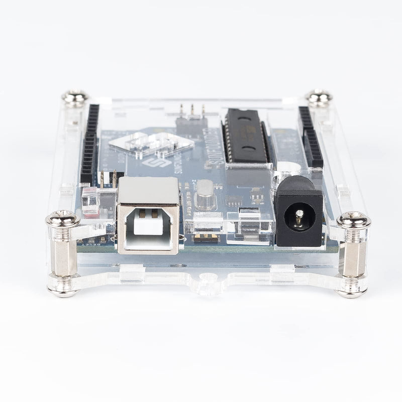  [AUSTRALIA] - SunFounder Case Enclosure New Transparent Gloss Acrylic Computer Box Compatible with Arduino Uno R3 Compatible with UNO R3 Case