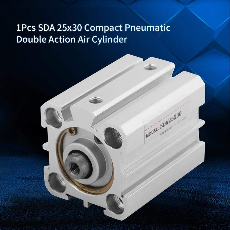 Stroke 30mm High Precision Mini Air Cylinder Aluminum Micro Round Tube Pneumatic Cylinder Double Action - LeoForward Australia