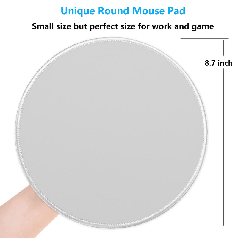  [AUSTRALIA] - Dapesuom Mouse Pad with Stitched Edge Premium-Textured Mouse Mat Washable Non-Slip Rubber Base Mousepad, Pretty Cute Mousepad for Office Home Laptop Men Women Kids, 8.7 x 8.7 Inch, Space Gray