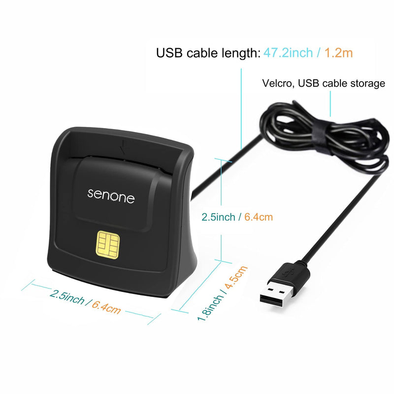  [AUSTRALIA] - CAC Reader, CAC Card Reader Military, DOD Military USB Common Access Smart Card Reader, Suitable for Chip Card Reader, Compatible with Mac OS, Windows and Linux.