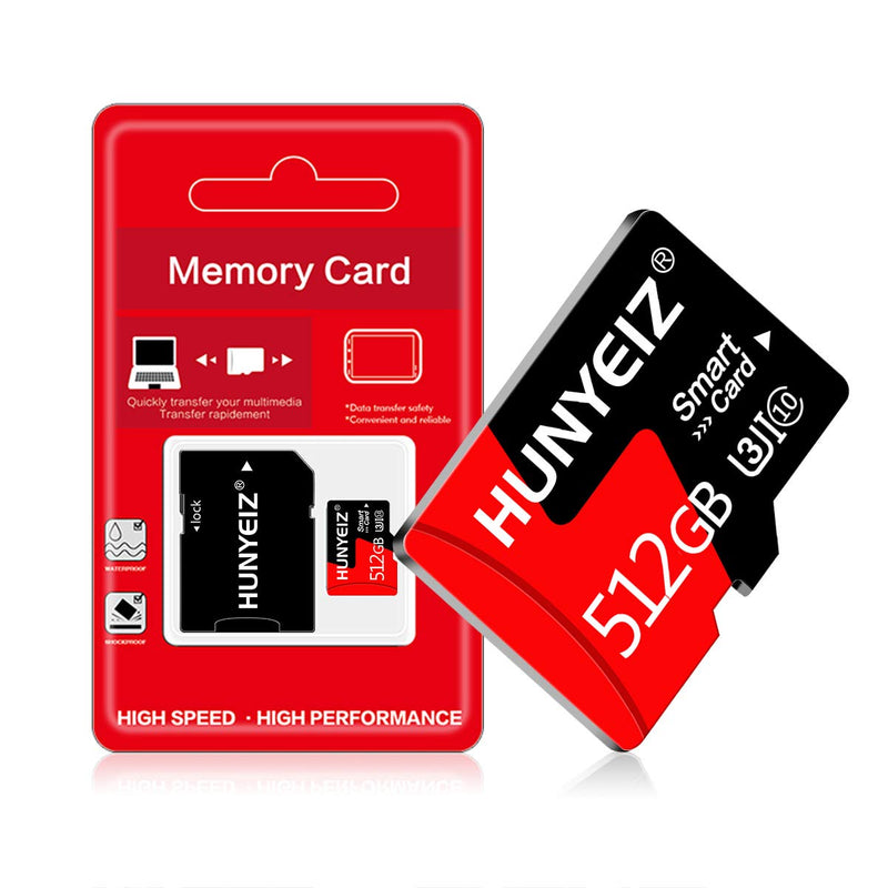  [AUSTRALIA] - 512GB Micro SD Card with Adapter High Speed Class 10 Memory Card for Smartphone,Security Camera,Dash Cam,Tablet and Drone