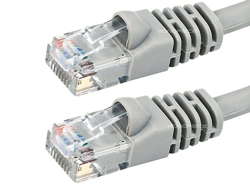 [AUSTRALIA] - Monoprice 3-Feet 24AWG Cat5e 350MHz UTP Crossover Bare Copper Ethernet Network Cable, Gray (100287) 3ft