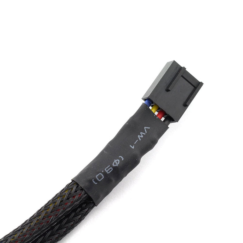  [AUSTRALIA] - DZS Elec 4Pin 1 to 3 Ways PWM Fan Splitter Cable Black Sleeved Fan Power Extension Cable 4Pin Female to 3X 4Pin Male 27cm/10.5 inches