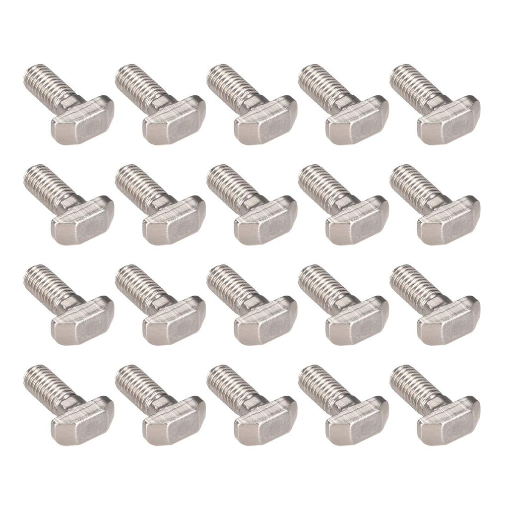  [AUSTRALIA] - uxcell M8x20mm T-Slot Drop-in Stud Sliding Screw Bolt Carbon Steel European Standard 40 Series 20pcs 20mm 20