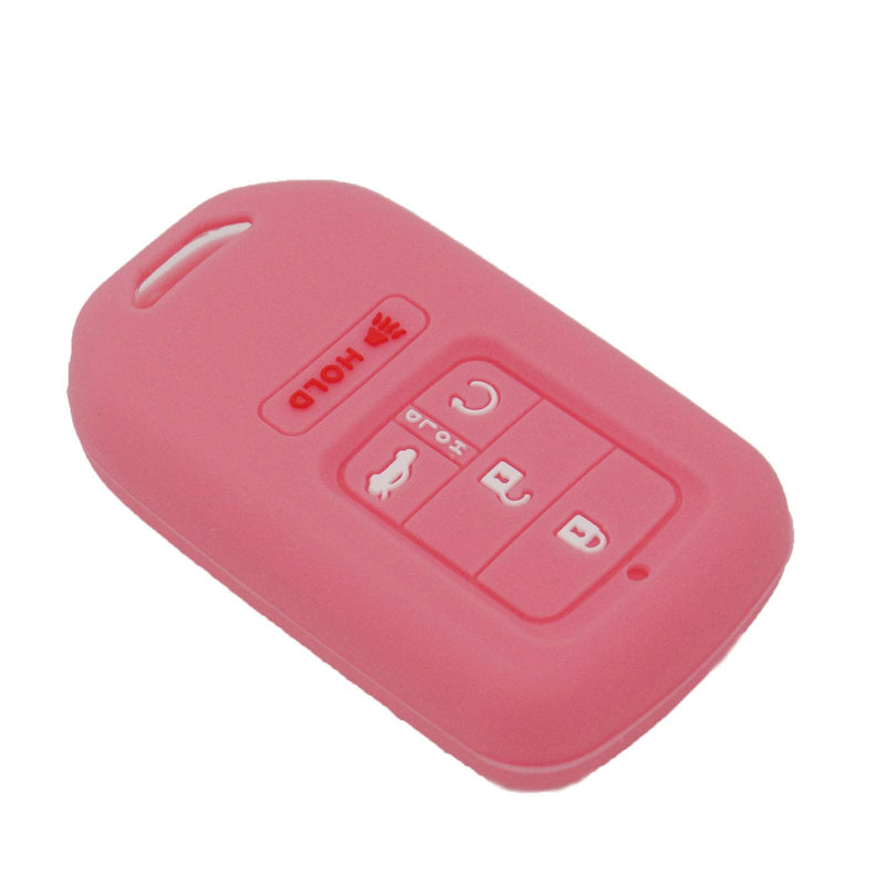  [AUSTRALIA] - LemSa 2Pcs Keyless Entry Remote Car Smart Key Fob Outer Shell Cover Rubber Protective Case for Honda Civic Accord Pilot CR-V Pilot EX EX-L 2019 2018 2017 2016 2015 A2C81642600, Black+Pink Black Pink