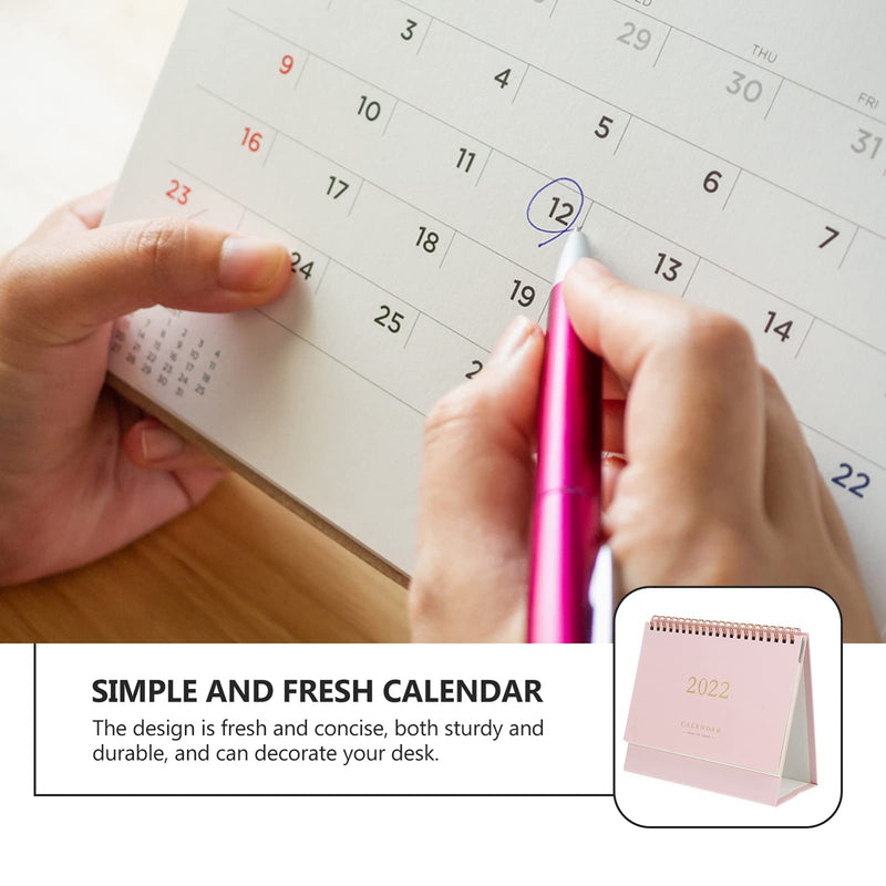  [AUSTRALIA] - NUOBESTY 2022 Desktop Calendar, Monthly Standing Flip Calendar Wall Calendar Planner Organizer Daily Scheduler for Home Office Decorations New Year Gift Pink