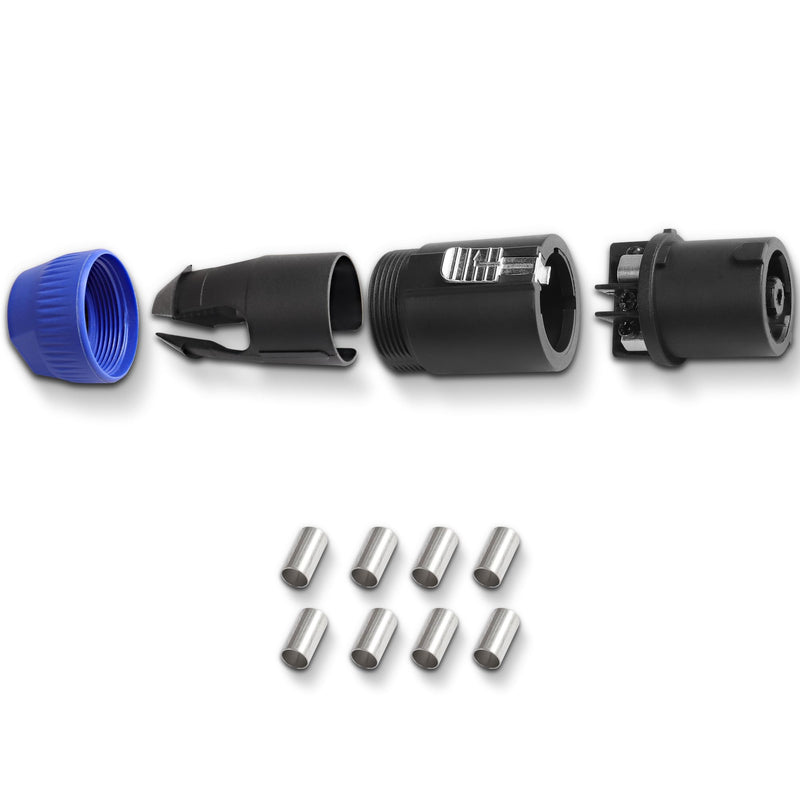  [AUSTRALIA] - MEIRIYFA 8 Pole Speakon Connector Plug,NL4 Speak-On 8 Pin Male Audio Speaker Twist Lock Plugs and Female Panel Mount Plug Adapter for NL8FC, NL8FX, NLT8X, NL8FC, NL8FX (2Pack)