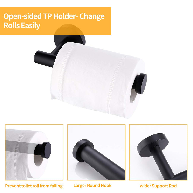 KES Toilet Paper Holder Bathroom Tissue Holder Paper Roll SUS 304 Stainless Steel Wall Mount Matt Black, A2175S12-BK - LeoForward Australia