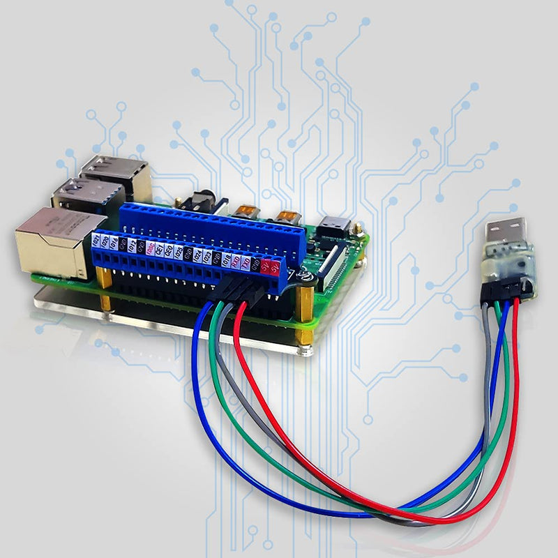  [AUSTRALIA] - GeeekPi Raspberry Pi Micro GPIO Terminal Block Breakout Board Module,Raspberry Pi GPIO Expansion Board Micro Connector for Raspberry Pi 4B/3B+/3B/2B
