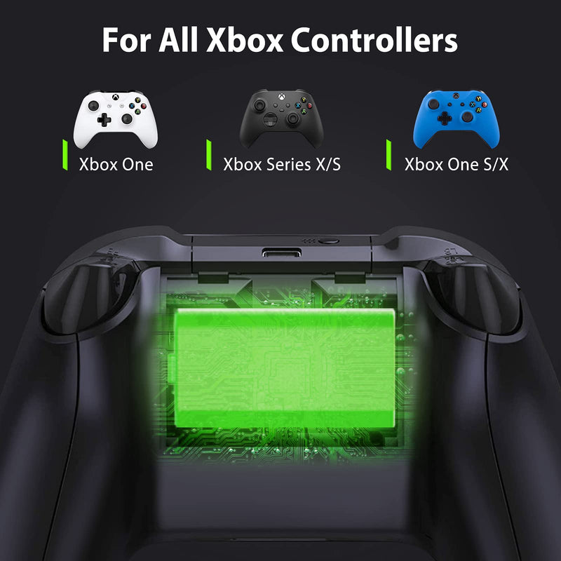  [AUSTRALIA] - 4 PCS Controller Battery Pack Compatible with Xbox One/ Xbox Series X|S 4x1400mAh Rechargeable Battery Pack with LED Charging Station & USB C Cable, Charger Kit for All Xbox Controllers XB-SB04