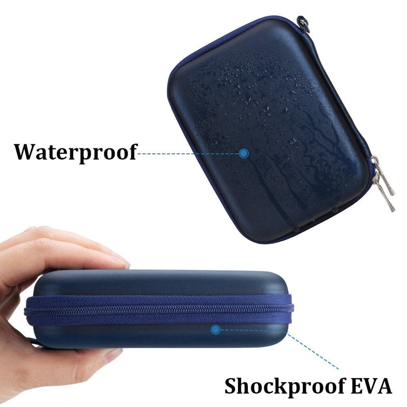  [AUSTRALIA] - AGPTEK EVA Shockproof Hard Drive Carrying Case,Travel Carrying Case for 2.5-inch Portable External Hard Drive-Transcend 1 TB,2TB, Kingston MLWG2, RAVPower FileHub, MP3 Player, Power Bank (Blue) Blue