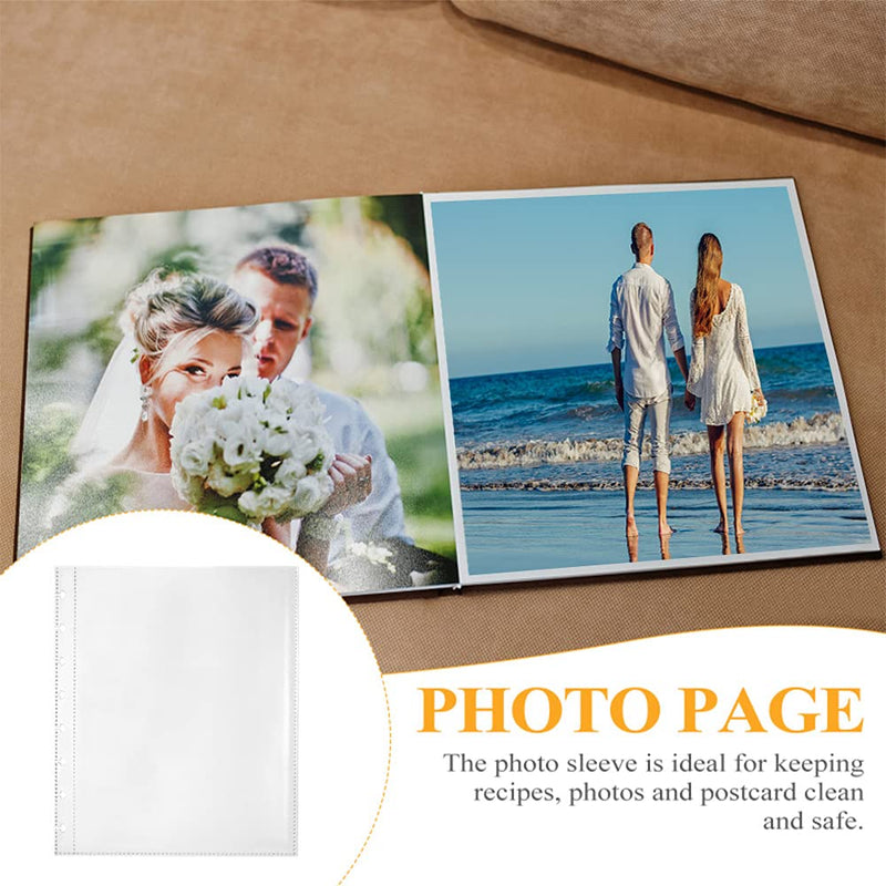  [AUSTRALIA] - 25 Pack Photo Album Refill Sheets, Photo Sleeve Inserts for 50 Photos,Photo Sleeves 6x8,8 Ring Binder Photo Pockets, Each Photo Page Holds Two Pictures, Archival Photo Sleeves,Photo Protectors