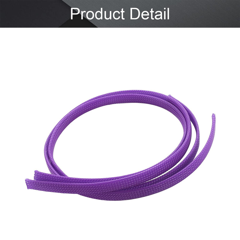  [AUSTRALIA] - Othmro 0.5m/1.64ft PET Expandable Braid Cable Sleeving Flexible Wire Mesh Sleeve Purple 8mm*0.5m
