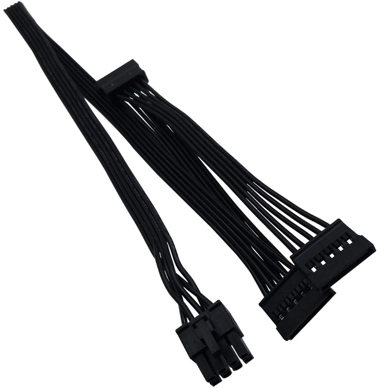  [AUSTRALIA] - COMeap CPU 8 Pin to 3X 15 Pin SATA Hard Drive Power Adapter Cable for Cougar Thermaltake Game Demon Semi Modular PSUs 20-in(50cm)