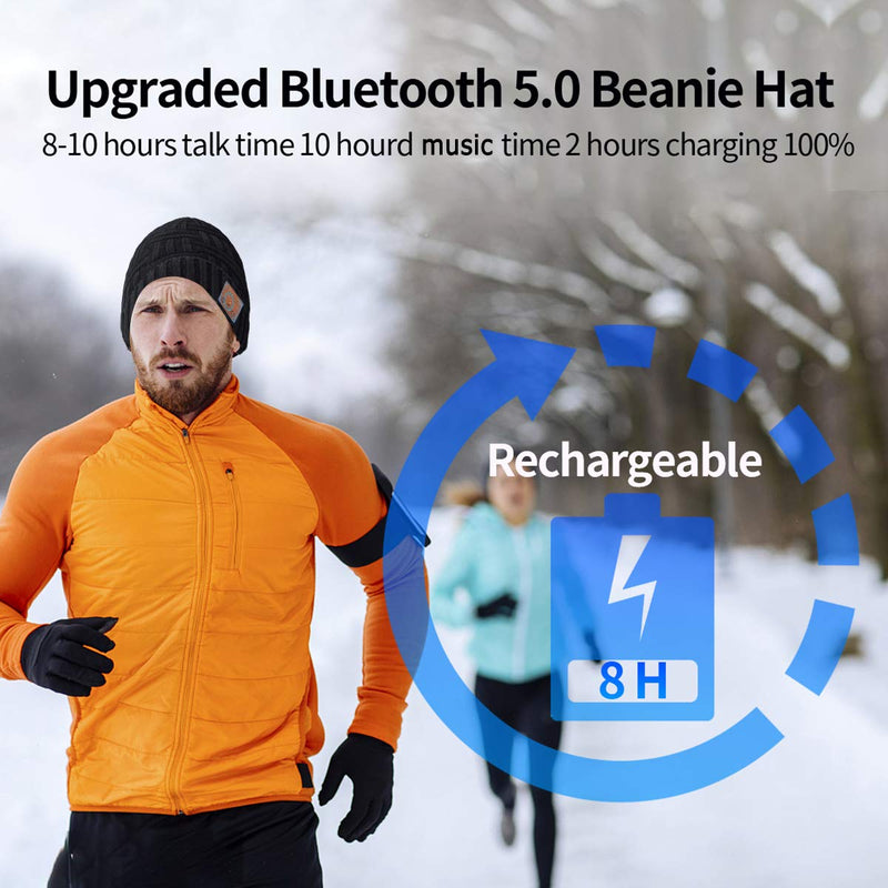 Bluetooth Beanie Hat, 5.0 Unisex Wireless Headphone Beanie Music Knit Cap Built-in HD Stereo Speaker, Unique Christmas Tech Gifts for Men Women I - LeoForward Australia