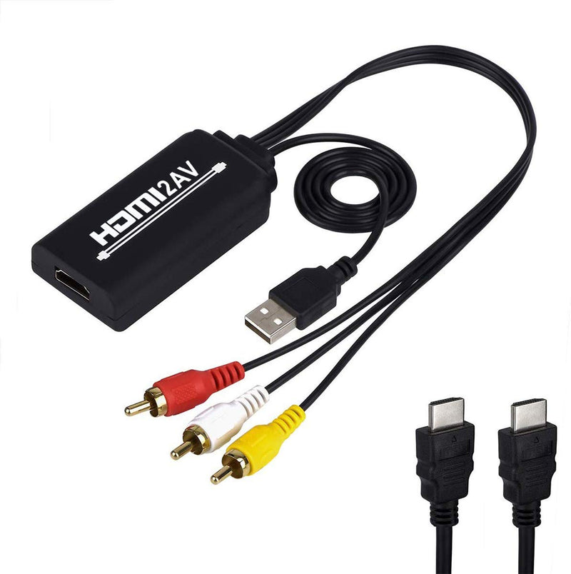  [AUSTRALIA] - Enbuer HDMI to RCA, HDMI to RCA Converter Cable, 1080P HDMI to AV Adapter Audio Video Converter Supports TV Stick, Roku, Chromecast, Apple TV, PC, Laptop, Xbox, HDTV, DVD Etc