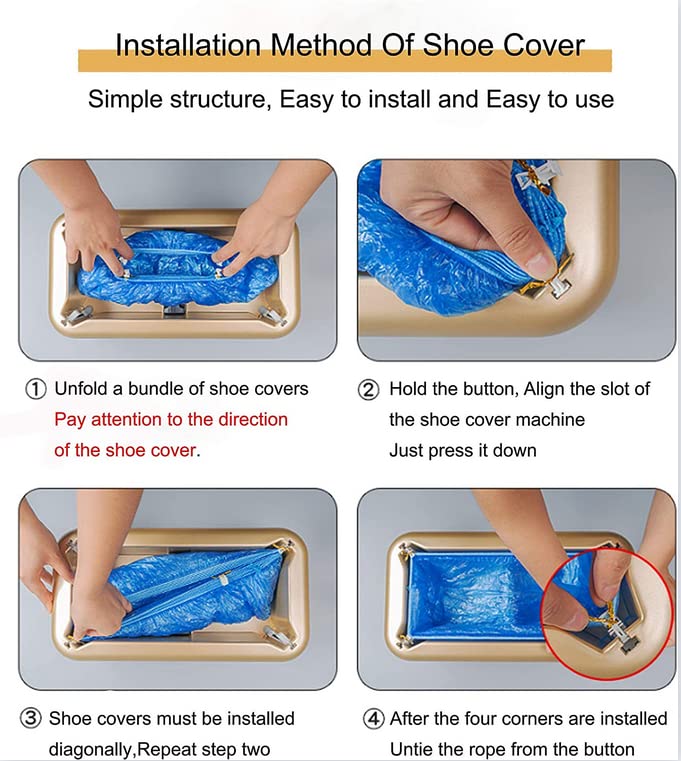  [AUSTRALIA] - URED Disposable Shoe Cover Refills for Automatic Shoe Cover Dispenser Machine, T-Buckle Shoe Cover 100 Pcs