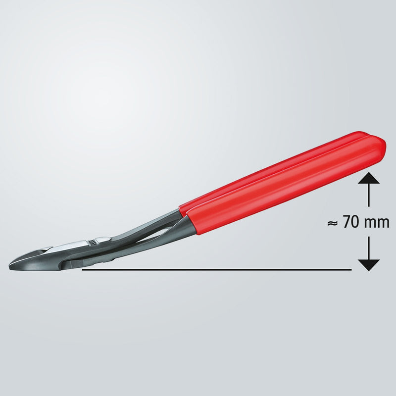  [AUSTRALIA] - KNIPEX Tools 74 21 200, 8-Inch High Leverage Angled Diagonal Cutters 8-Inch, Angled