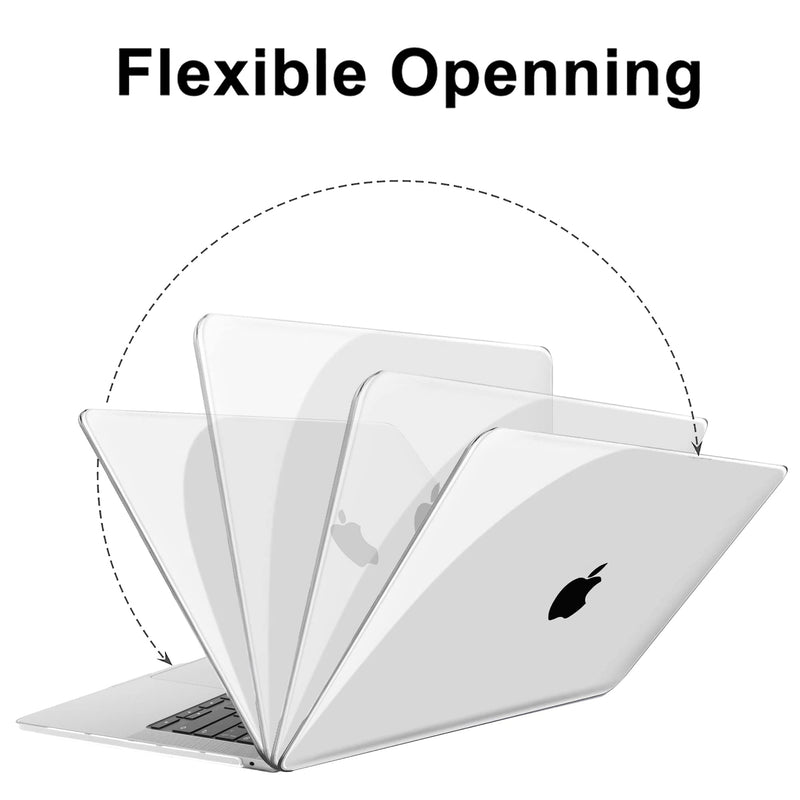  [AUSTRALIA] - AKIT Compatible with MacBook Air 15 Inch Case 2023 Release M2 Chip Model A2941, Slim Plastic Hard Shell Case + Screen Protector + Keyboard Cover + Type-C Adapter + Polishing Cloth, Crystal Clear