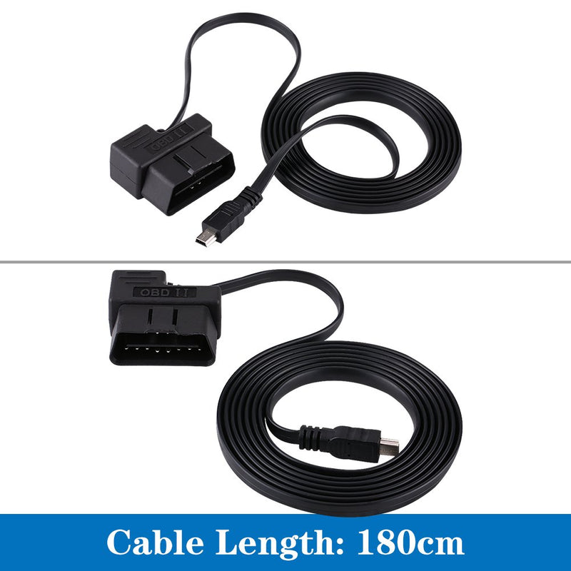 Suuonee OBD2 Diagnostic Cable, 180cm Car OBD-II OBD2 EOBD 16pin Diagnostic Extension Adapter to Mini USB Cable - LeoForward Australia