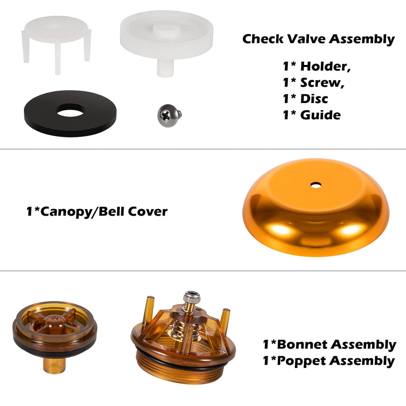  [AUSTRALIA] - 905-212 Bonnet and Poppet Repair kit & 905-052 Check Valve Assembly Repair Kit & Canopy for Febco 765EBV 1" & 1-1/4" 765 Backflow Preventer and Vacuum Breaker