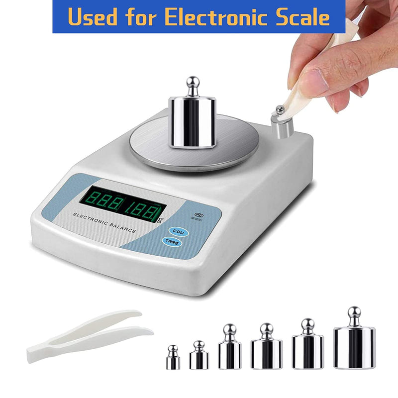  [AUSTRALIA] - Bindpo 17-piece calibration weight set, 10mg - 100g 13 different specifications weights precision steel scale scale calibration weight set with case and tweezers