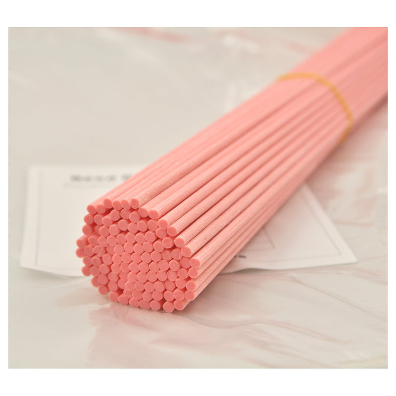  [AUSTRALIA] - Ougual 100 Pieces Fiber Reed Diffuser Replacement Refill Sticks (8" x 3mm, Pink) 8" x 3mm