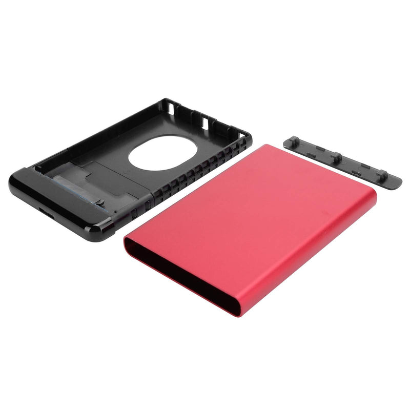  [AUSTRALIA] - Qiilu External Hard Drive 4Tb 2Tb External Hard Drive Aluminum Alloy Mobile Hard Disk Box Usb3.0 Portable 2.5In Ssd HDD Sata Aluminum Alloy Enclosure 8Tb (Red) Red