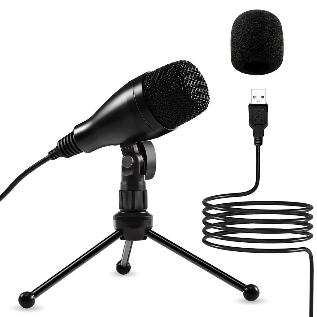  [AUSTRALIA] - Moukey USB Microphone, Podcast Microphone with Anti-Skid Stand, Plug and Play, Retro Look, Condenser Microphone for Podcast/YouTube/Studio/Streaming/Recording/Game, Microphone for PC, Mac, Ipad