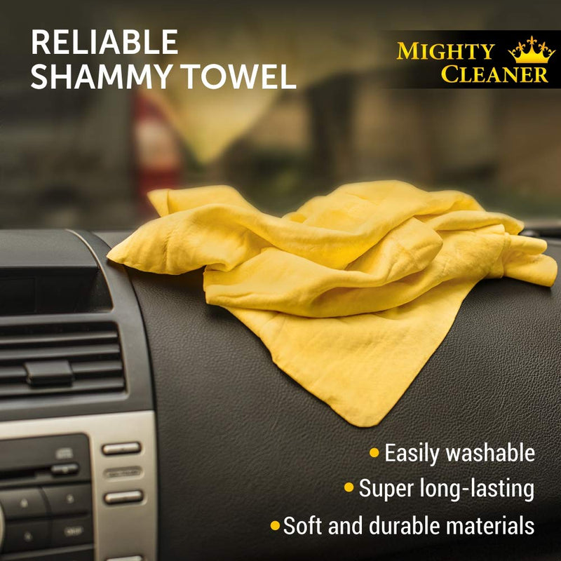  [AUSTRALIA] - Premium Chamois Cloth for Car - 2 Pack - Mini Car Shammy Towel (17 x 13 inches) - (Two Tubes + One Extra Chamois Towel)